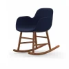 Normann Copenhagen Normann Rocking Walnut Schaukelstuhl Textil-gepolstert Remix – H 73 X B 56 X T 67 Cm – Blue 773 16
